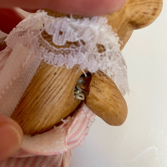 Vintage Homco Ceramic Jointed Teddy Bear Girl Figurine - Picture 5 of 5